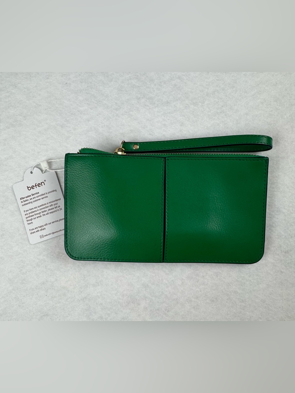 Befen Green Wristlet Wallet Clutch NWT Zip Around Phone Wallet Card Holder